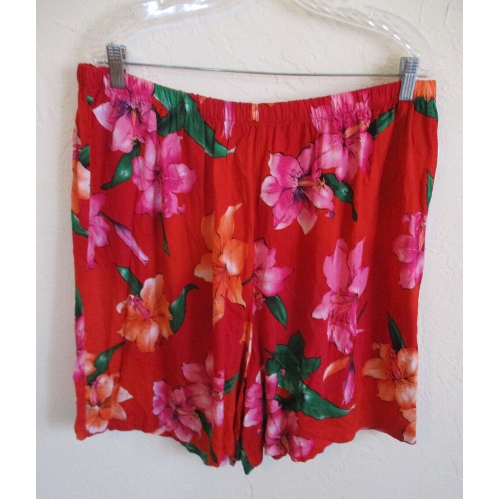 VTG 90's Notations Bright Floral Aloha Shorts Size 2X NWT